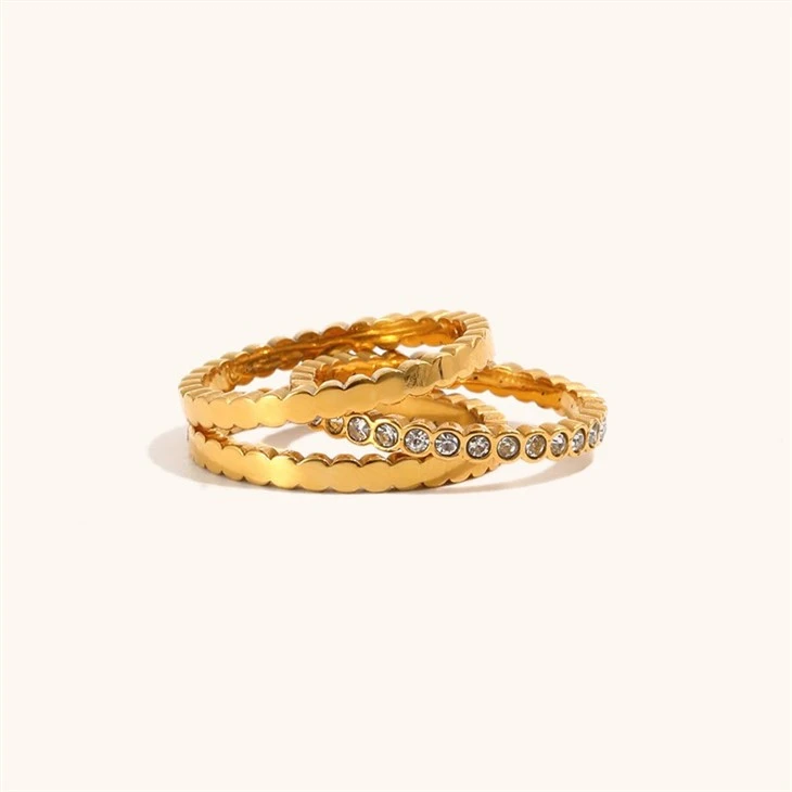 Detachable Zircon Stainless Steel Ring Set best