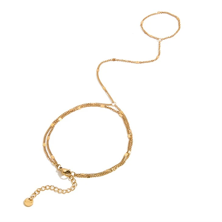 Pearl Linked Finger Bracelet