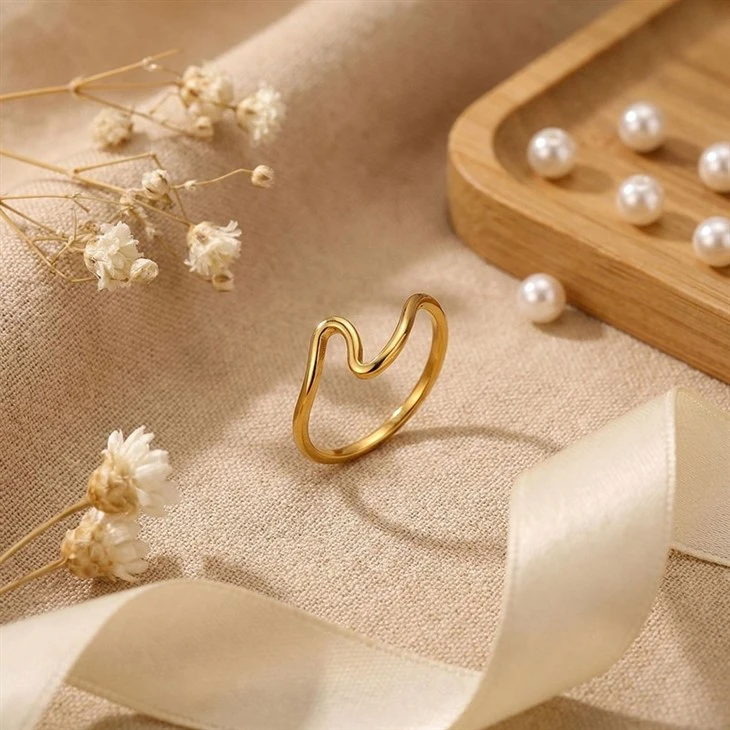 Wave Pear CZ Ring best
