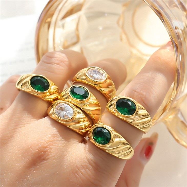 gold plated croissant ring