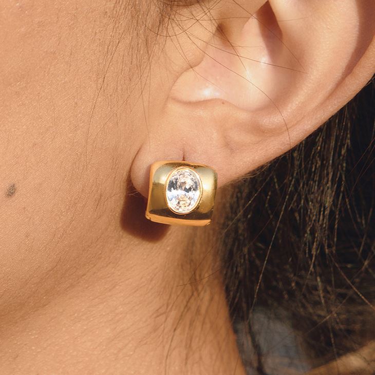Klassiske Chunky Square Hoops