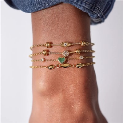Deilig Evil Eye Chain Armbånd