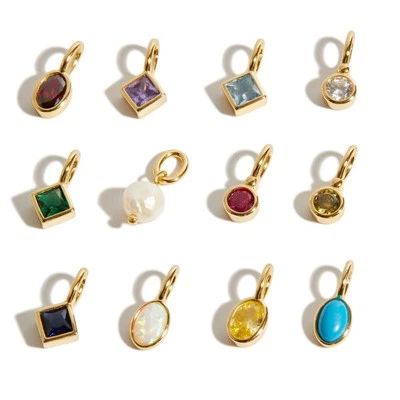 Naturstein Birthstone anheng Charms