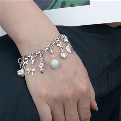 Oval Link Charm Armbånd