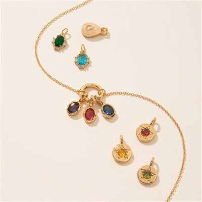 Vintage naturstein Birthstone anheng Charms