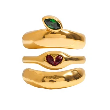 Zircon Dome Ring Sett