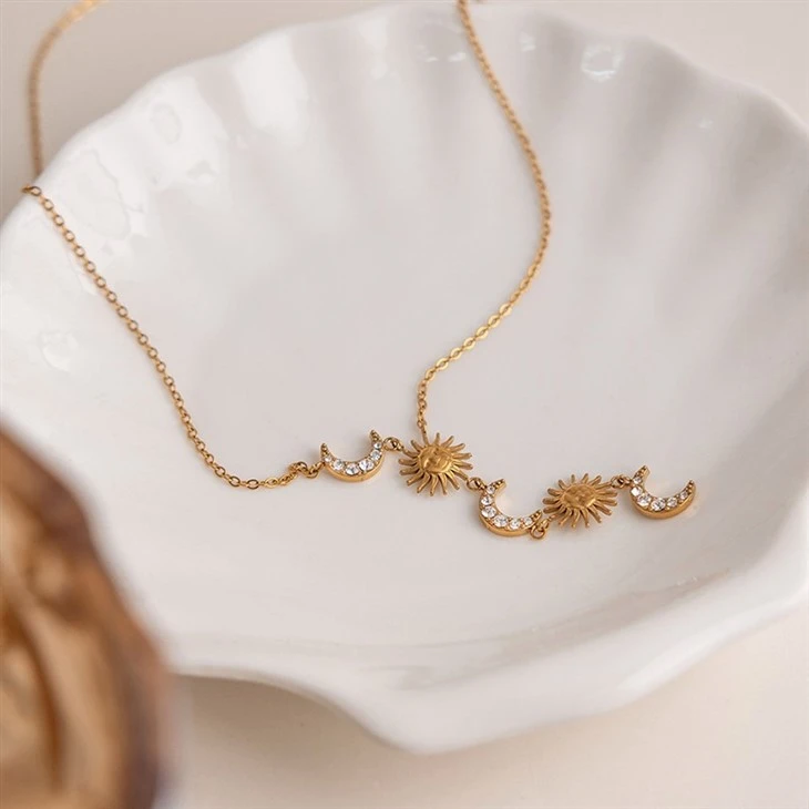 Sun And Moon Zircon Y Pendant Necklace best