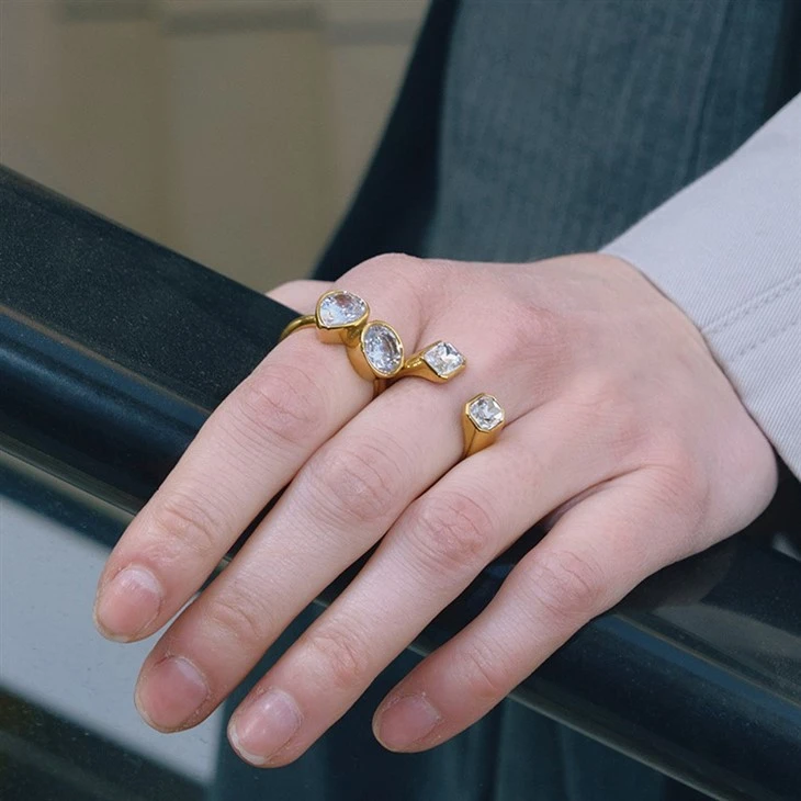 Two Stone Open Band Ring suppliers