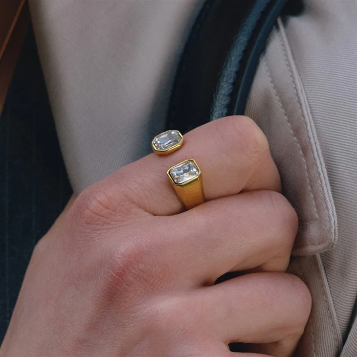 Two Stone Open Band Ring best
