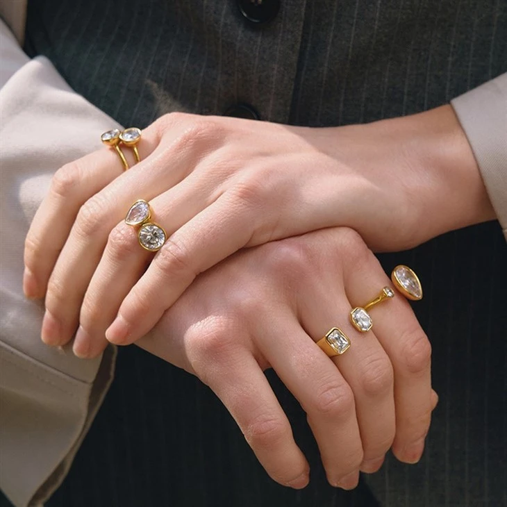 Two Stone Open Band Ring factory
