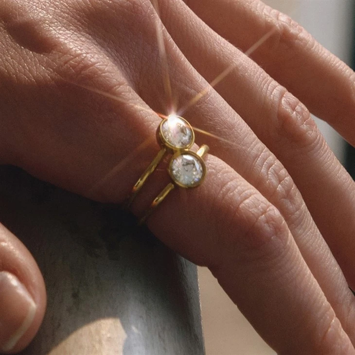 Two Stone Open Band Ring price